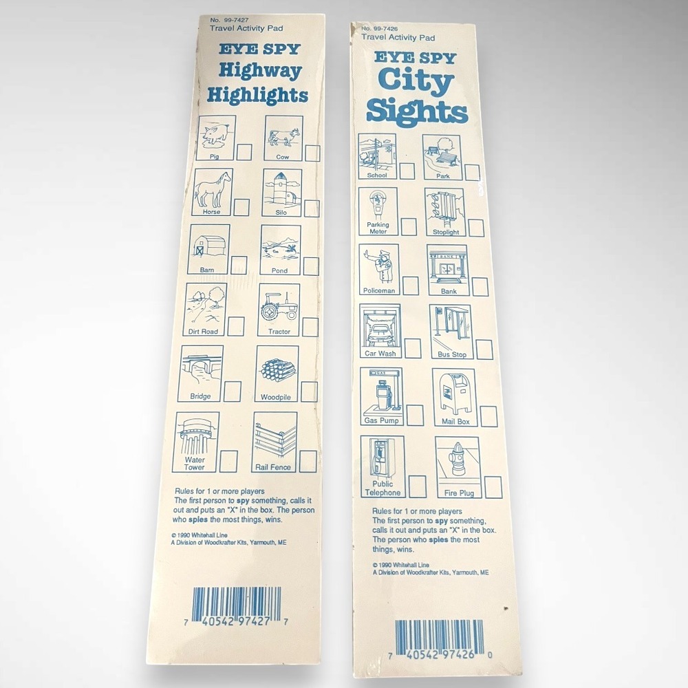 EYE SPY Vintage Highway Highlights and City Sights Kids Travel Activity Set New